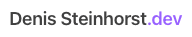 Steinhorst.dev Portfolio – Arbeitsuche